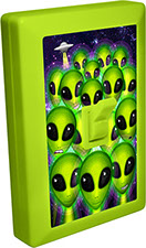 Alien 6 LED Night Light Wall Switch Invasion Group with UFO