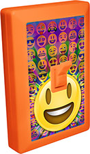 Emoji 6 LED Night Light Wall Switch of Smiley with Open Mouth