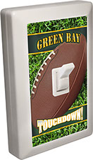 Green Bay City - State Football 6 LED Night Light Wall Switch with Touchdown