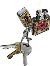 NRA National Rifle Association Camouflage Micro Oil Lighter Keychain with Keys