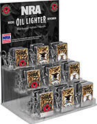 NRA National Rifle Association Micro Oil Lighter Keychain 18 pc Display Camouflage