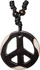 Peace Symbol Unique Poly Resin Necklace Pendant 16-28"