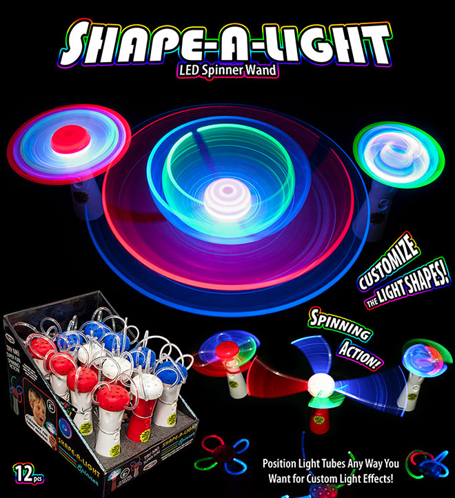 Shape-A-Light LED Spinner Wand Sale Sheet - 12 pc Display