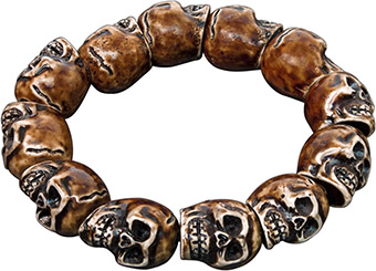 Skull Resin Stretchy Bracelet, Item 62518, UPC 6 40990 62518 2