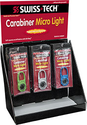 Swiss Tech Carabiner Micro Light 18 pc Display, Item 105921, LED Flashlight