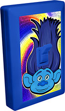 Trolls of Fun 6 LED Night Light Wall Switch Blue Troll