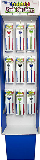 20 inch Telescopic Color Back Scratcher Floor Display/Power Wing