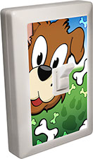 Dog Cartoon LED Night Light Wall Switch Item 110580ANIMALTOON