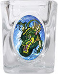 Dragon Tattoo Oval Shot Glass