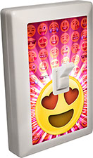 Emoji 6 LED Night Light Wall Switch with Heart Eyes