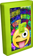 Emoji 6 LED Night Light Wall Switch of Tongue Stuck Out with Winking Eye