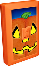 Halloween Jack O' Lantern 6 LED Night Light Wall Switch