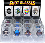 Shot Glass 12 pc Display Tray with oval insert