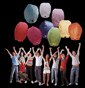 Sky Lantern Group/Crowd - Available in 36 & 60 pc Counter & Floor Displays, Item 129651